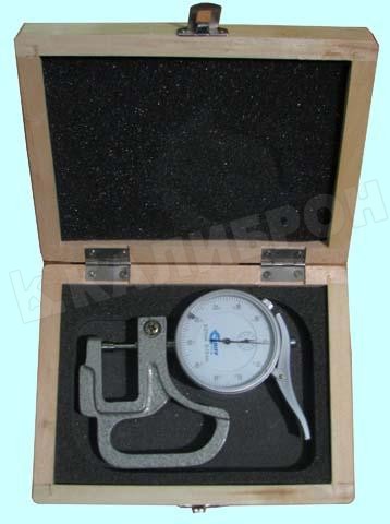 Толщиномер индикаторный стрелочный (0-10мм), цена дел. 0,01мм, L 30мм "CNIC" (Шан 580-101)