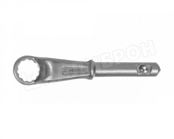 Ключ накидной односторонний 24 усиленный с рукояткой HORTZ