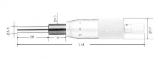 Ходовой винт микрометра  0-25мм (0,001мм) (микрометрическая головка) "CNIC" (438-515)
